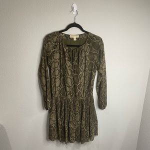 Animal print brown dress, Michael Kors, size s,